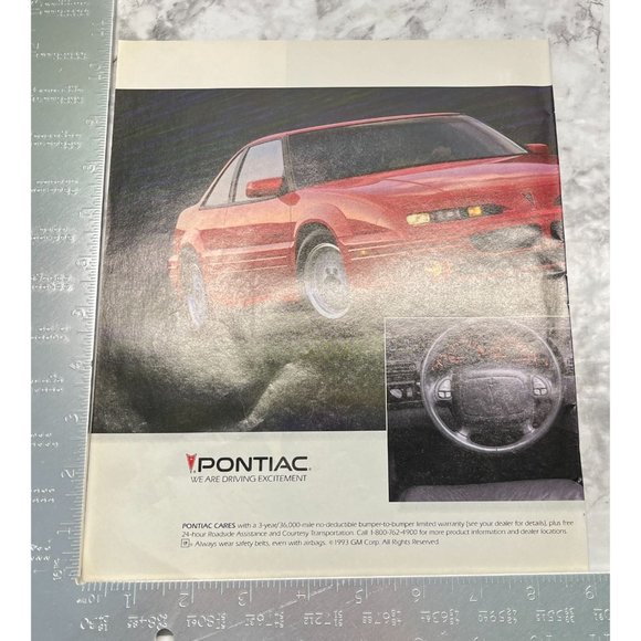 Pontiac Grand Prix Print Ad Vintage 1993 Sports Coupe Car Auto 90s - Picture 2 of 6
